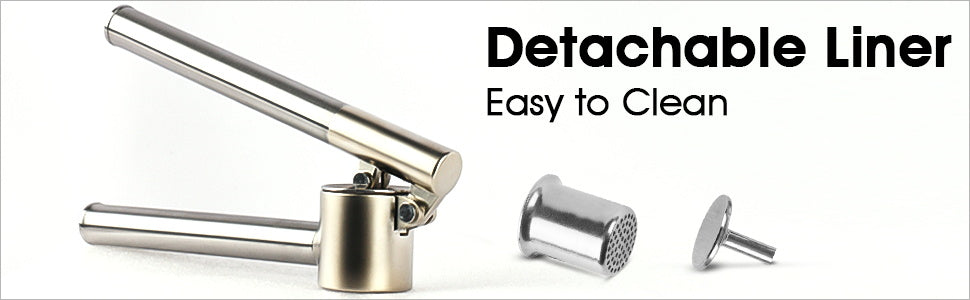 Garlic Press, 304 Stainless Steel Garlic Mincer & Crusher, Heavy Duty, Easy Squeeze, Rust Proof, Easy Clean