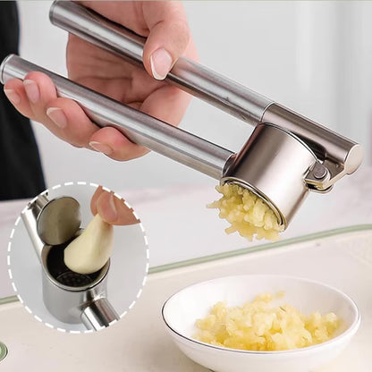 Garlic Press, 304 Stainless Steel Garlic Mincer & Crusher, Heavy Duty, Easy Squeeze, Rust Proof, Easy Clean